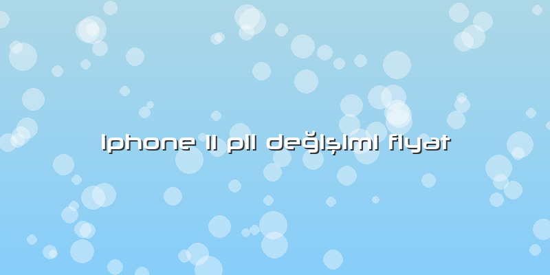 Iphone 11 Pil Değişimi Fiyat