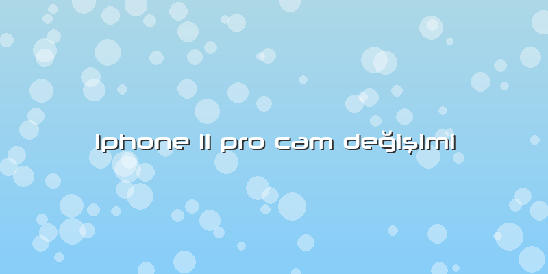 Iphone 11 Pro Cam Değişimi