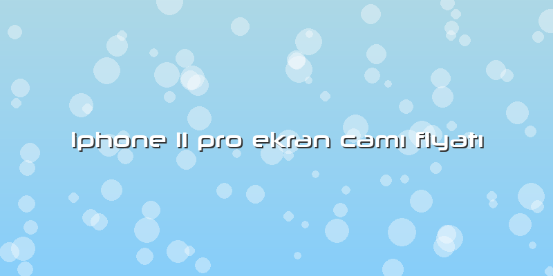 Iphone 11 Pro Ekran CamÄ± FiyatÄ±