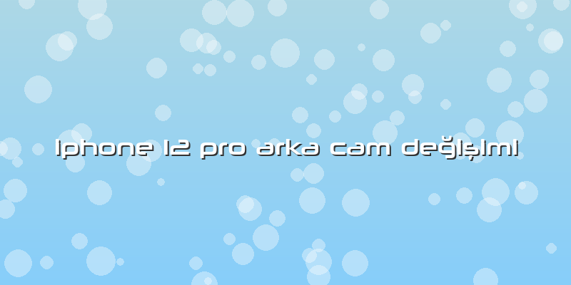 Iphone 12 Pro Arka Cam Değişimi