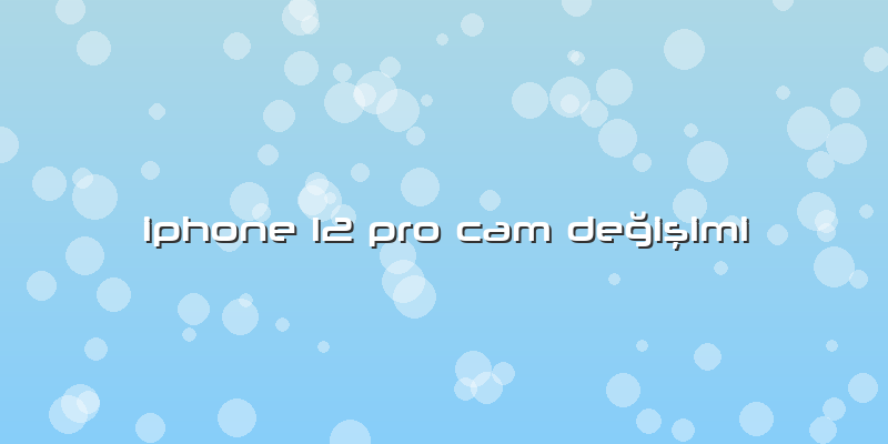 Iphone 12 Pro Cam Değişimi