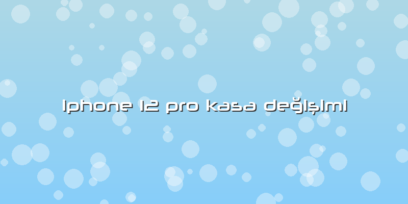 Iphone 12 Pro Kasa Değişimi