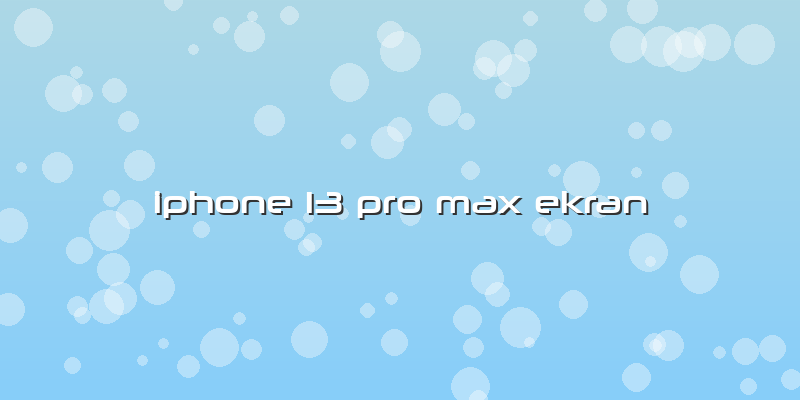 Iphone 13 Pro Max Ekran