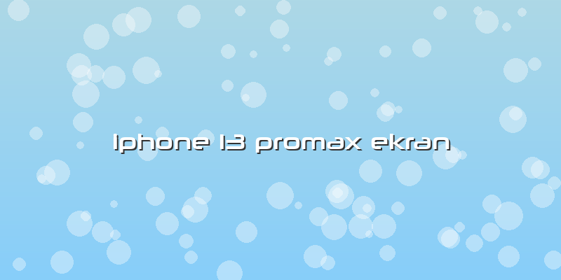 Iphone 13 Promax Ekran