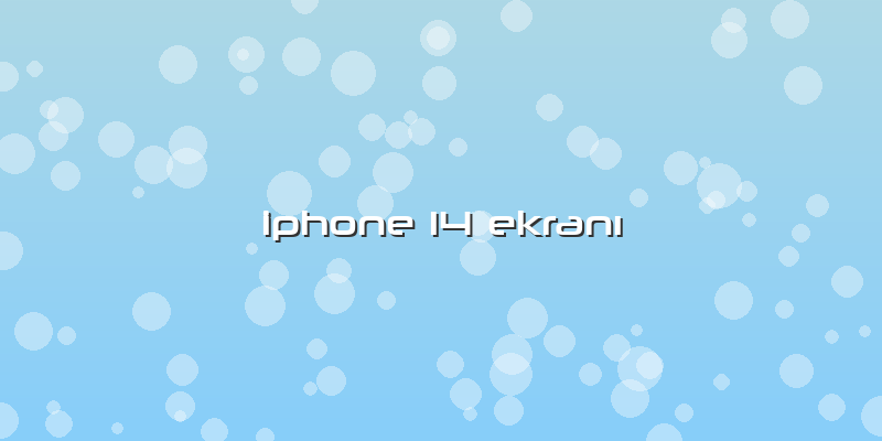 Iphone 14 EkranÄ±