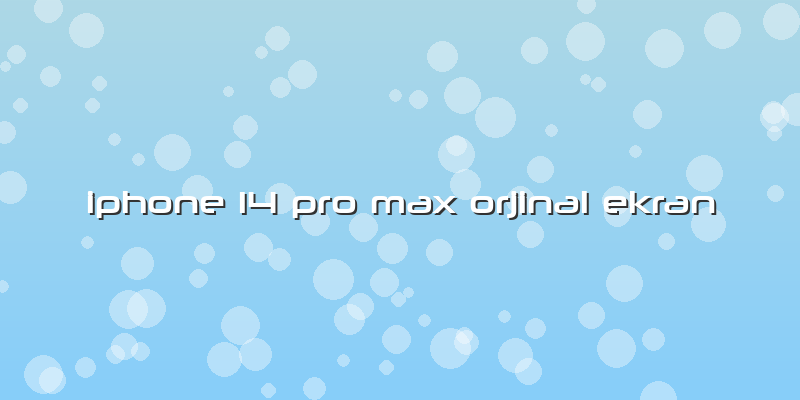 Iphone 14 Pro Max Orjinal Ekran