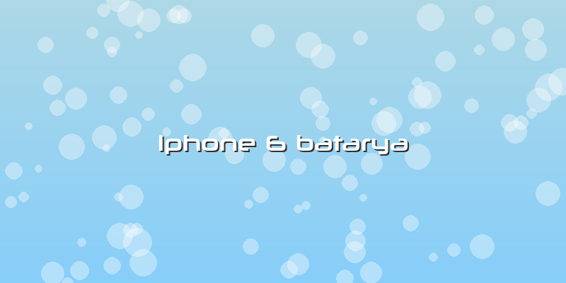 Iphone 6 Batarya