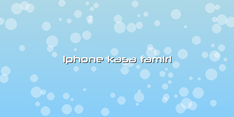 Iphone Kasa Tamiri
