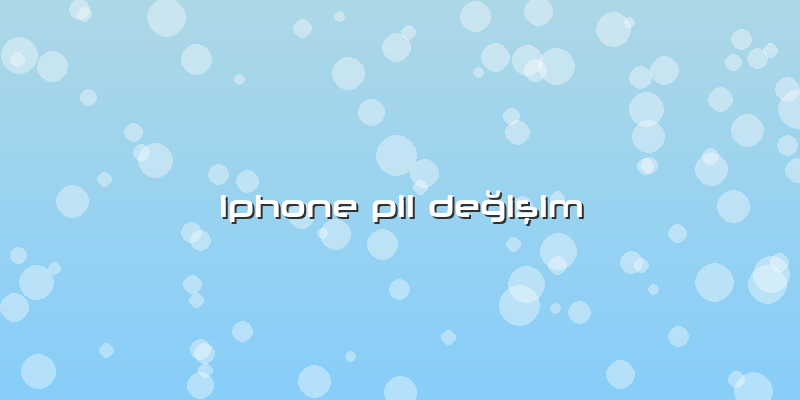 Iphone Pil Değişim