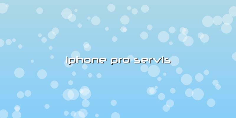Iphone Pro Servis