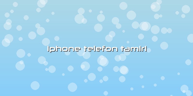Iphone Telefon Tamiri