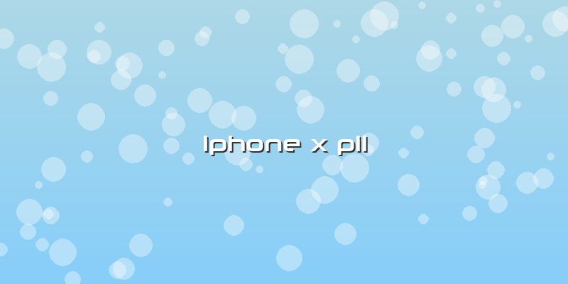 Iphone X Pil