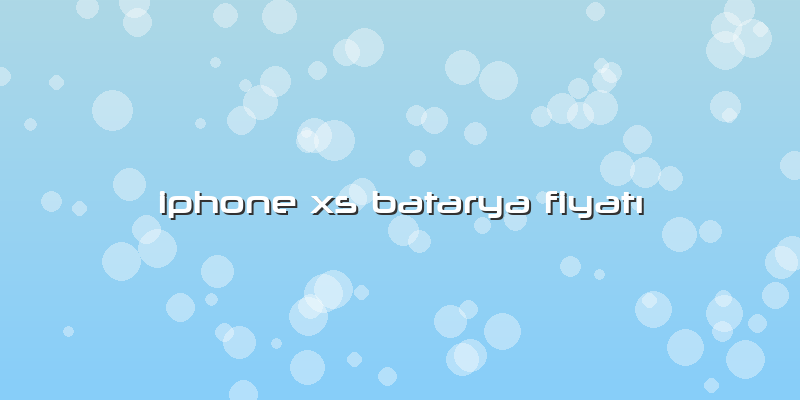 Iphone Xs Batarya FiyatÄ±