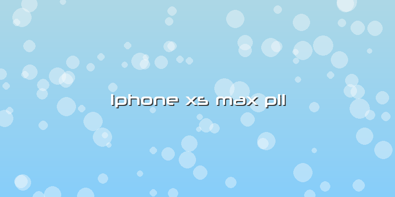 Iphone Xs Max Pil