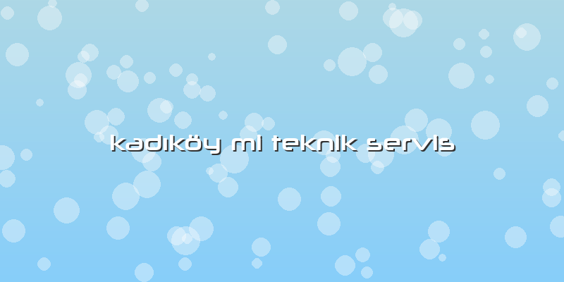KadÄ±köy Mi Teknik Servis