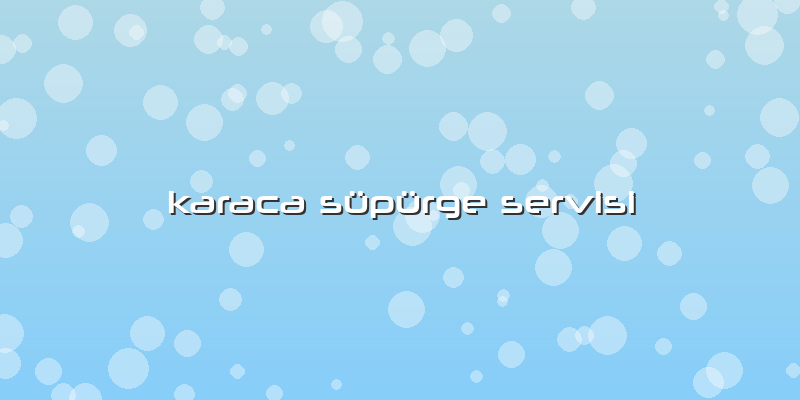 Karaca Süpürge Servisi