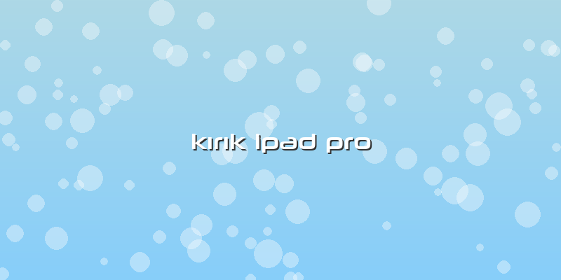 KÄ±rÄ±k Ipad Pro