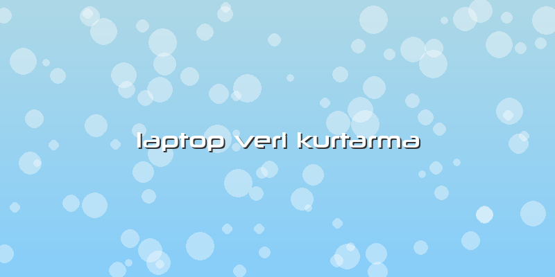 Laptop Veri Kurtarma