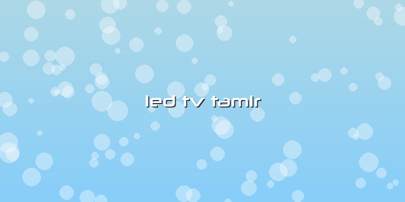 Led Tv Tamir