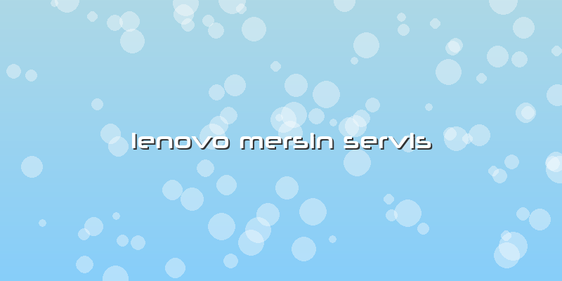 Lenovo Mersin Servis