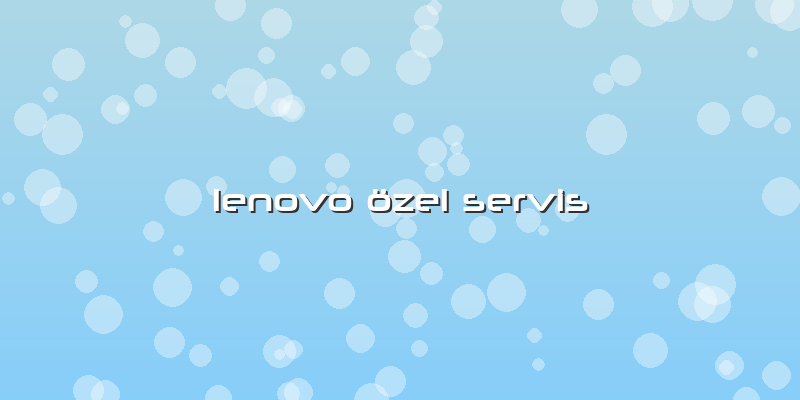 Lenovo özel Servis