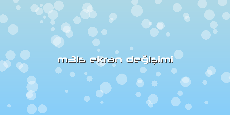 M31s Ekran Değişimi