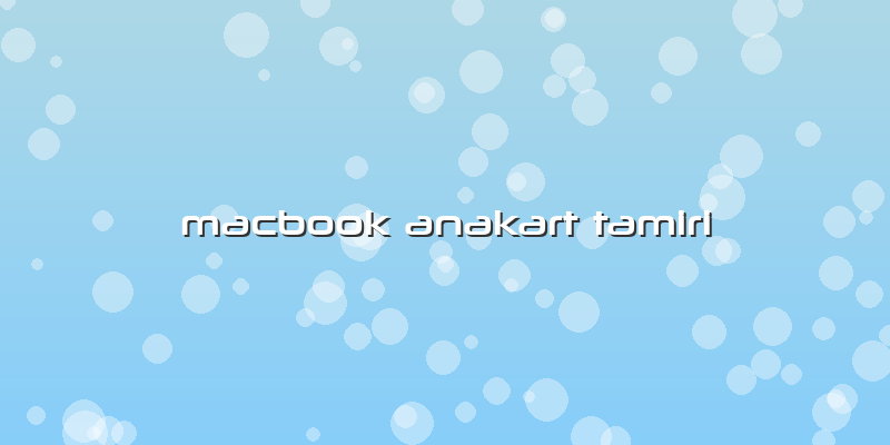 Macbook Anakart Tamiri