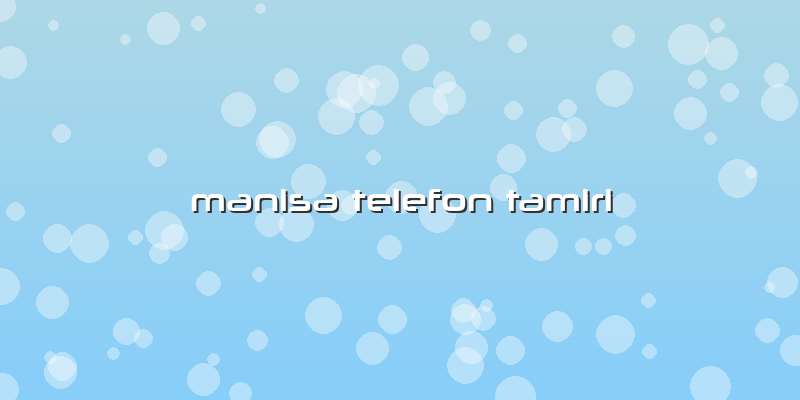 Manisa Telefon Tamiri