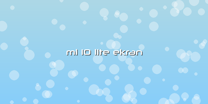 Mi 10 Lite Ekran