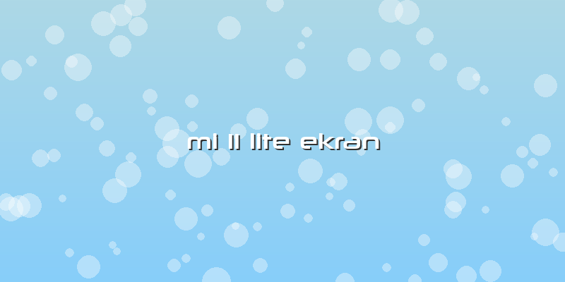 Mi 11 Lite Ekran