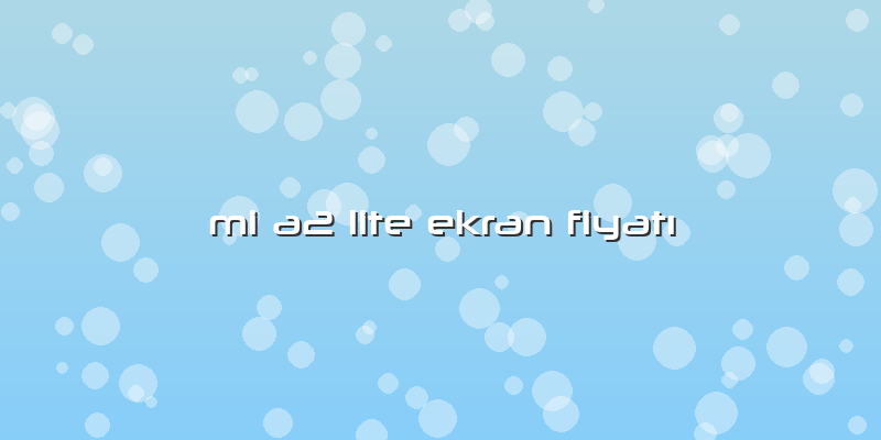 Mi A2 Lite Ekran FiyatÄ±