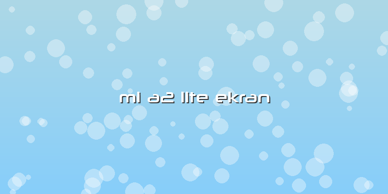 Mi A2 Lite Ekran