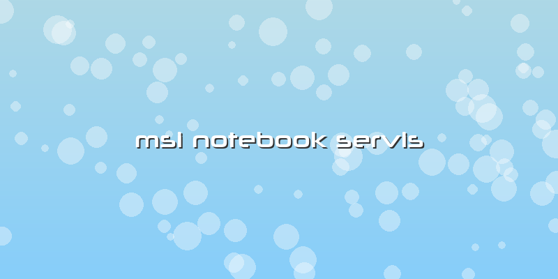 Msi Notebook Servis