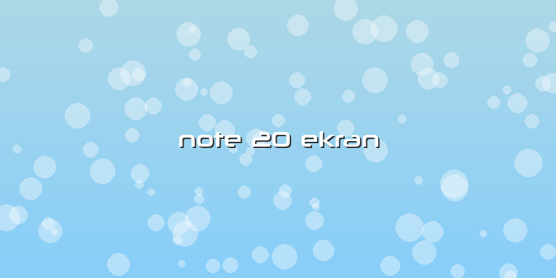 Note 20 Ekran