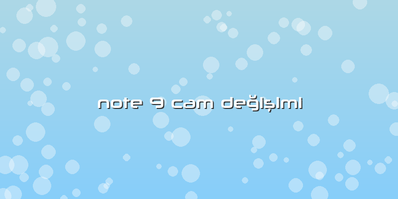 Note 9 Cam Değişimi