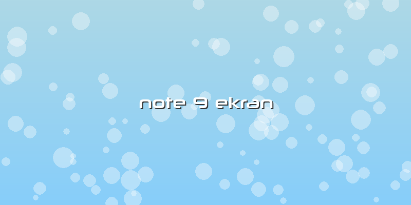Note 9 Ekran