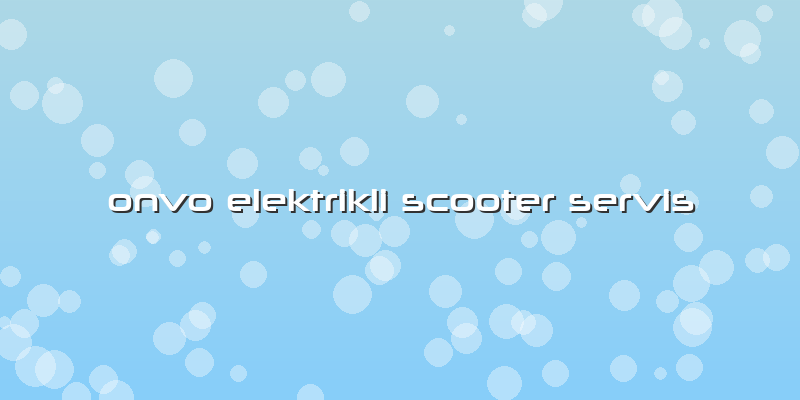 Onvo Elektrikli Scooter Servis