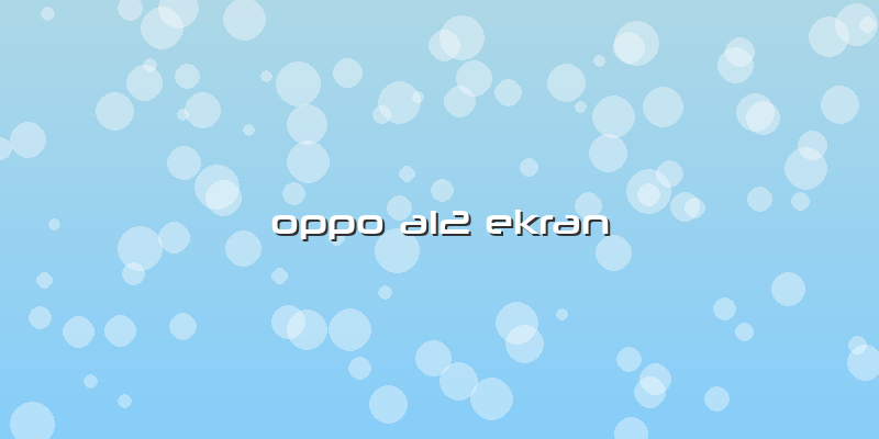 Oppo A12 Ekran
