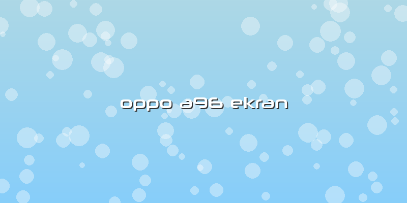 Oppo A96 Ekran