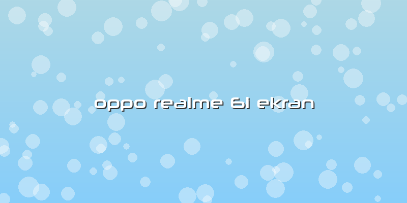 Oppo Realme 6i Ekran