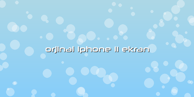 Orjinal Iphone 11 Ekran