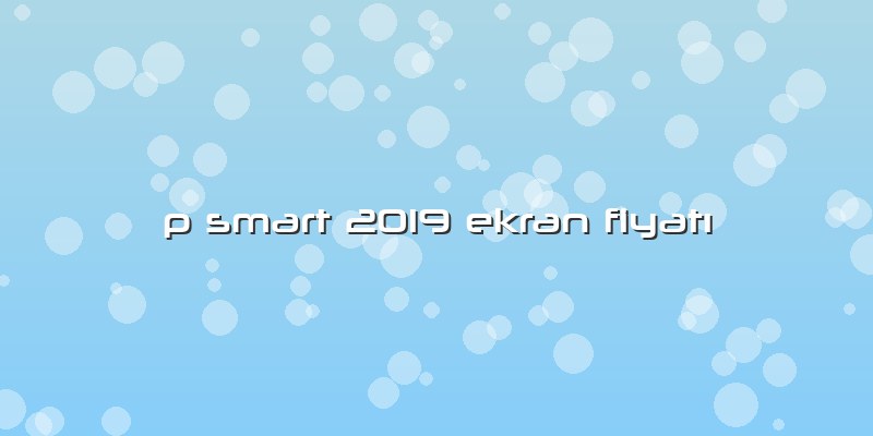 P Smart 2019 Ekran FiyatÄ±