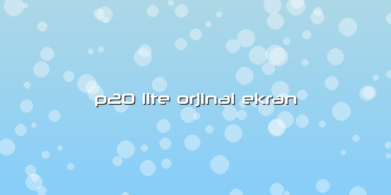 P20 Lite Orjinal Ekran