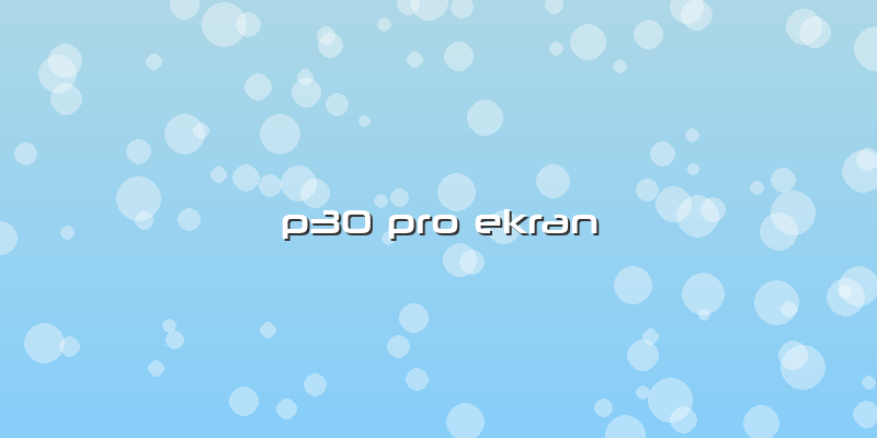 P30 Pro Ekran