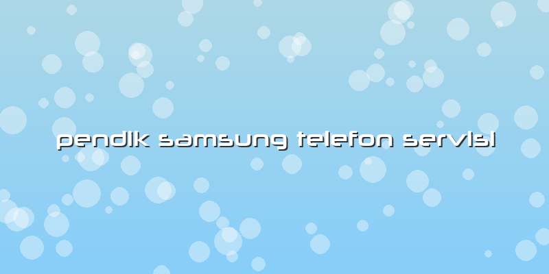 Pendik Samsung Telefon Servisi