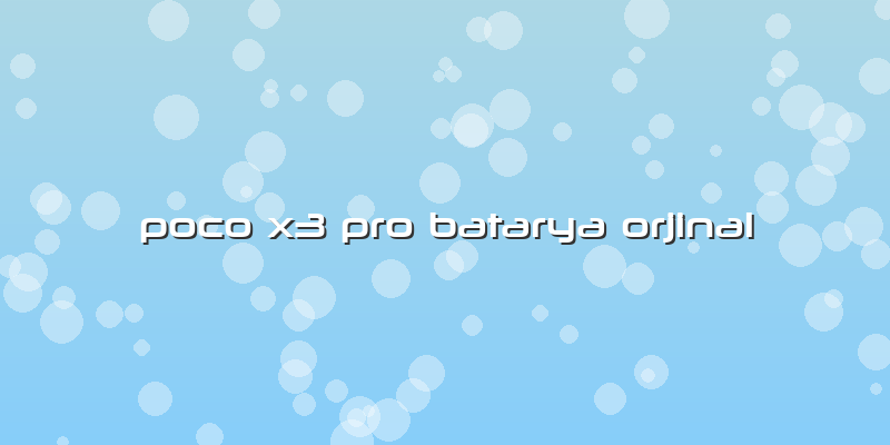 Poco X3 Pro Batarya Orjinal
