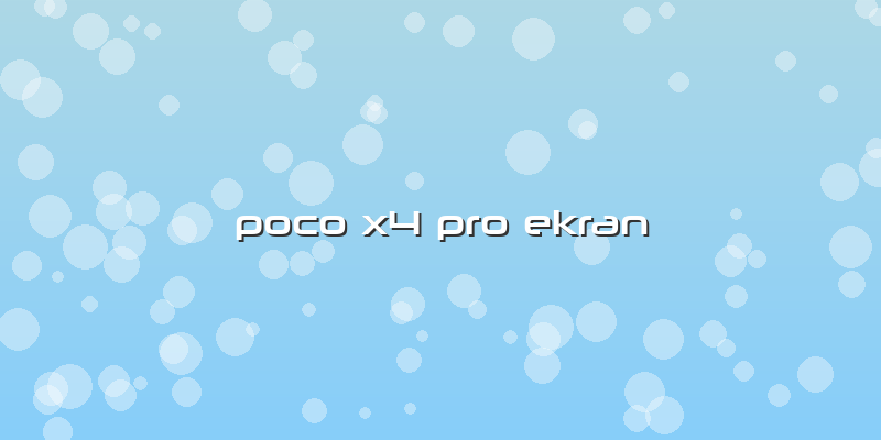 Poco X4 Pro Ekran