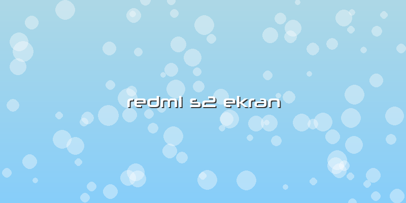 Redmi S2 Ekran