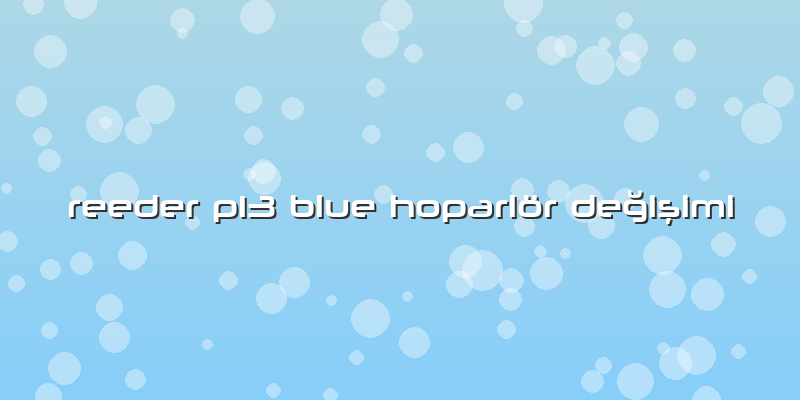 Reeder P13 Blue Hoparlör Değişimi