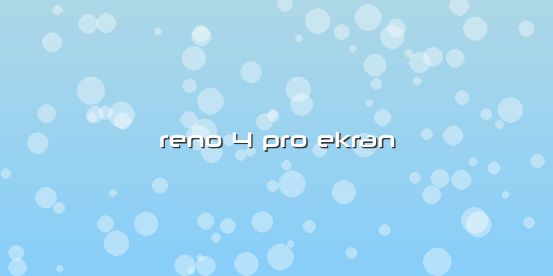 Reno 4 Pro Ekran